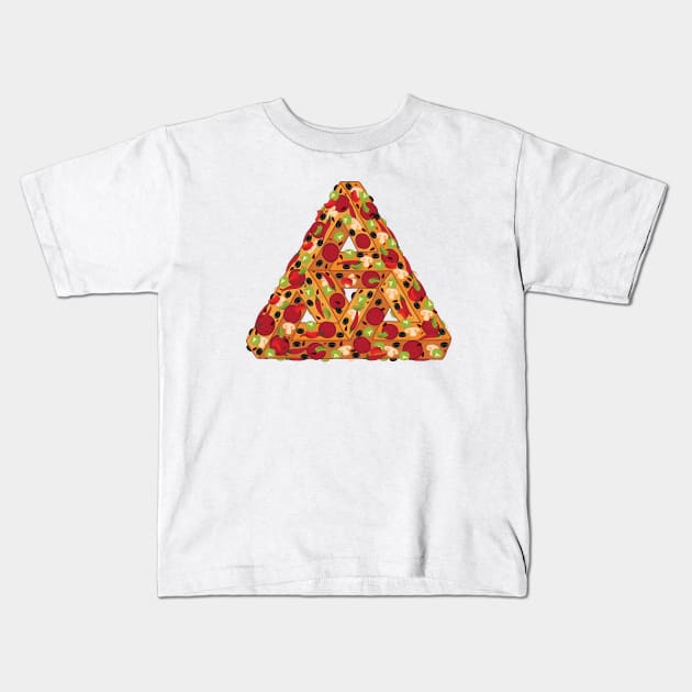 Penrose Pizza Kids T-Shirt by Woah_Jonny